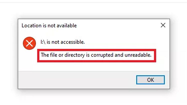la directory o il file è danneggiato e illeggibile