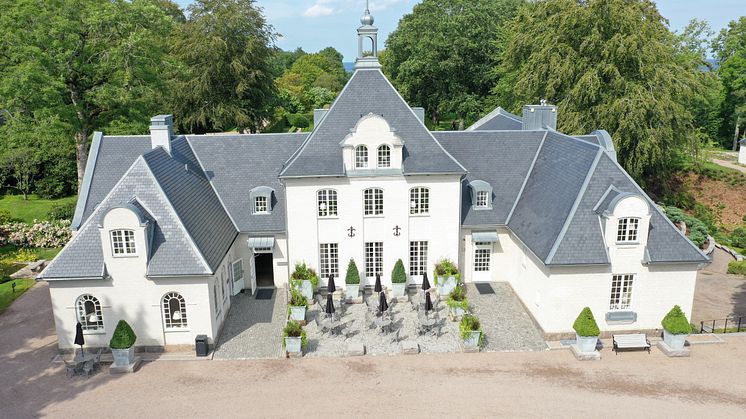 Norrvikens Trädgårdar Båstad skiffertak från Nordskiffer