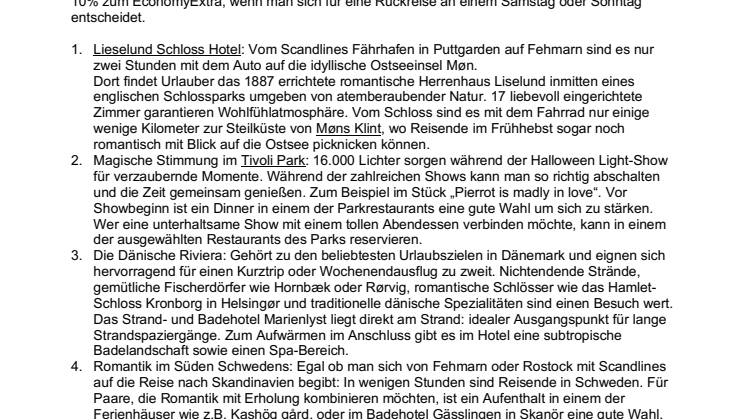 Hygge-Wochenendausflug mit der Reederei Scandlines: Vier romantische Ideen für die kalte Jahreszeit