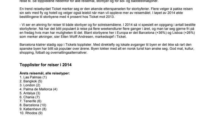 Hit reiste vi i 2014