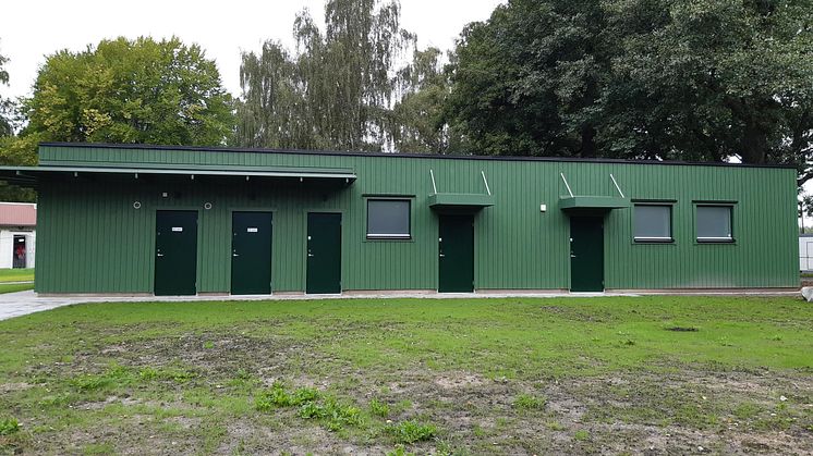Tillbyggnad omklädningsrum. Foto Örebro kommun