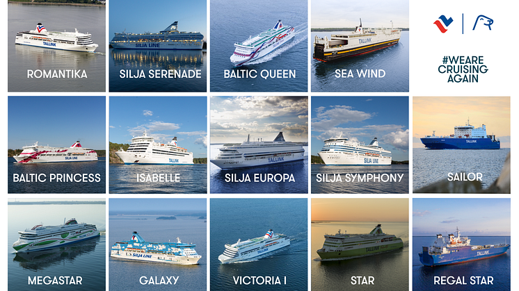 Nach 4 Monaten das erste Mal – alle Tallink Grupp Schiffe sind am selben Tag auf der Ostsee unterwegs