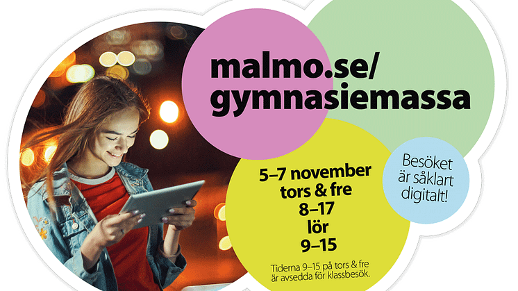 Gymnasiemässan i Malmö blir helt digital i år