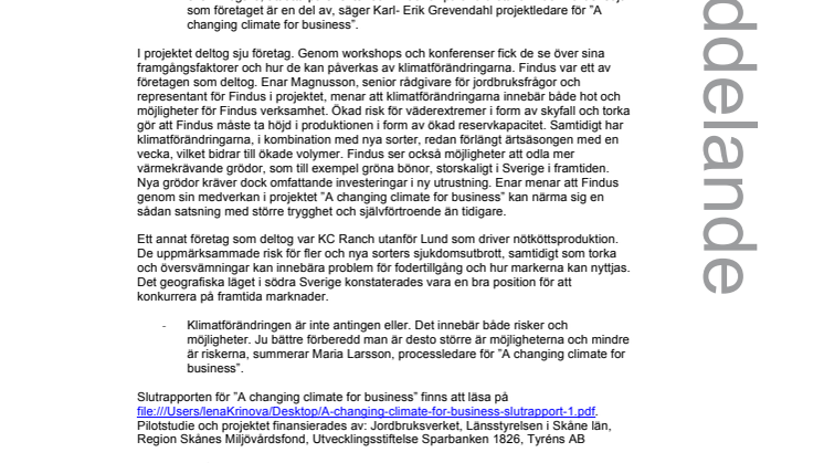 Klimatförändringen kräver nya affärsmodeller