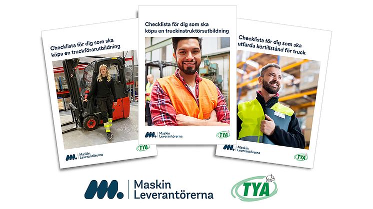 Tre checklistor som ska sprida kunskap och minska antalet truckolyckor.