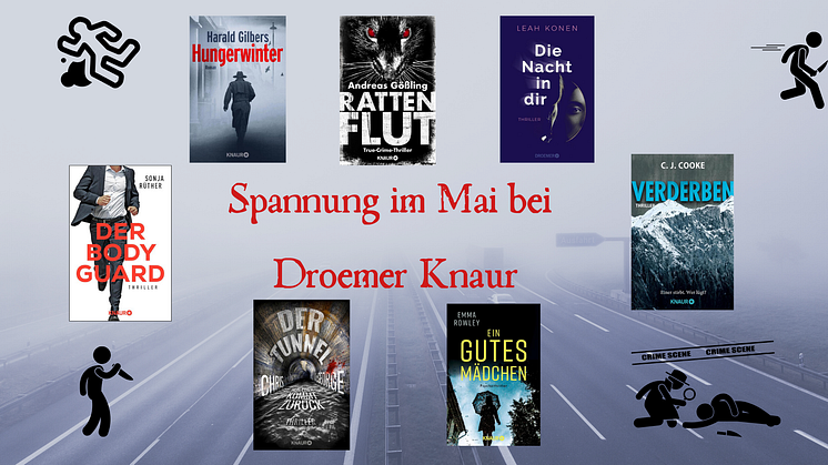 Das Frühjahr wird spannend: Die Krimi-Highlights im Mai bei Droemer Knaur