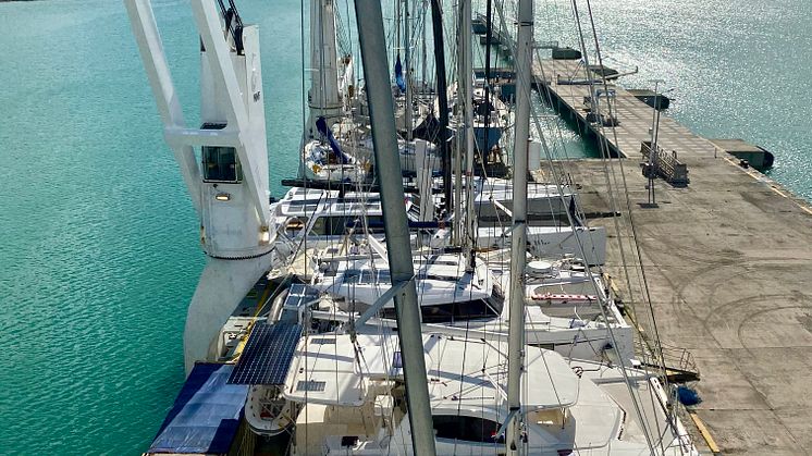 One of Peters & May's recent shipments on the MV Onega Mississippi from Antigua to Southampton via Fort Lauderdale