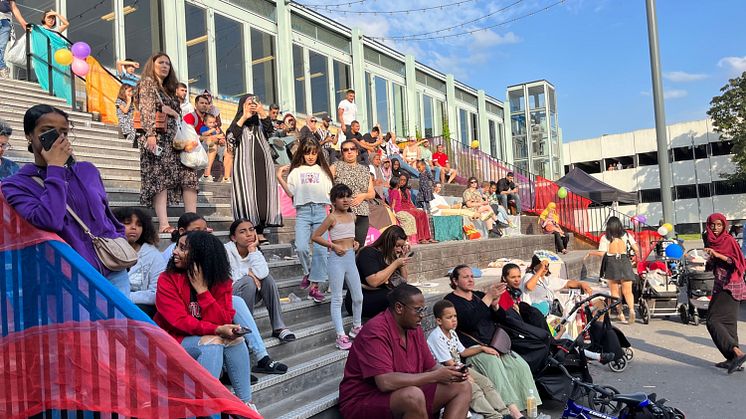 Från Tensta blockparty sommaren 2022. Bild: Nyhetsbyrån Järva