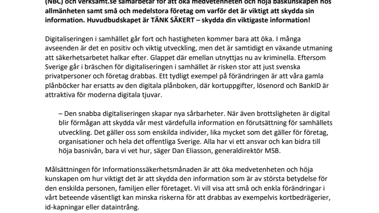 Nu startar Informationssäkerhetsmånaden