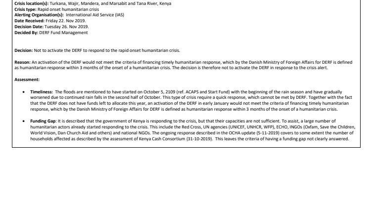 19-027-RO DERF Alert Note Floods in Kenya (Fund Not Activated)