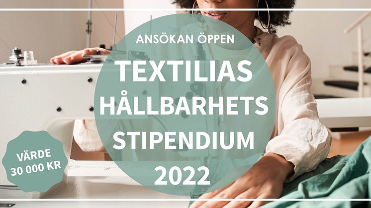 Ansökan förlängs till Textilias hållbarhetsstipendium 2022