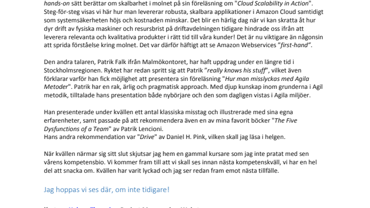 Ärlig och pragmatisk approach på Kompetensbion i Stockholm