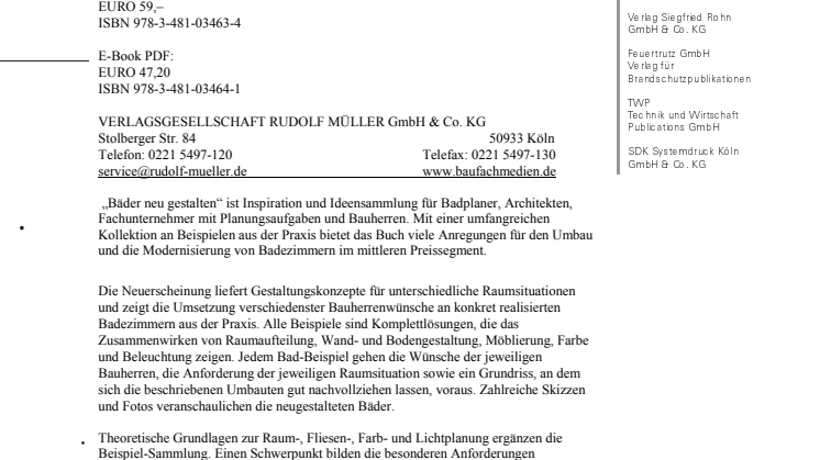 Bäder neu gestalten 