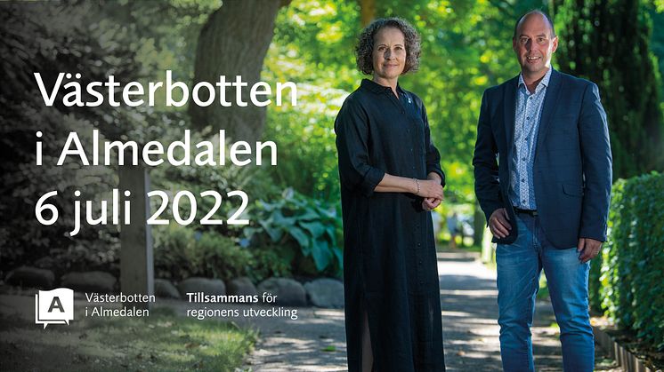 Anna Pettersson regional utvecklingsdirektör Region Västerbotten och Rickard Carstedt regionråd Region Västerbotten. Foto: Patrick Trägårdh