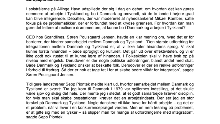 Hvad er RE-SEPP-TEN på integration mellem Tyskland og Danmark?