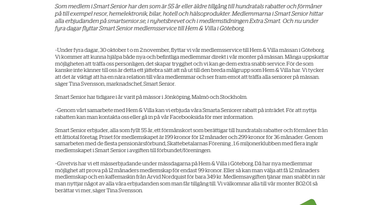 Smart Senior möter seniorer på mässa i Göteborg