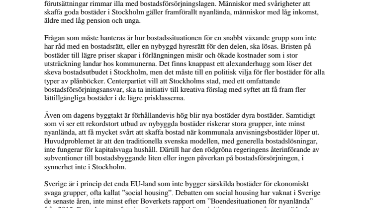 Motion om affordable housing