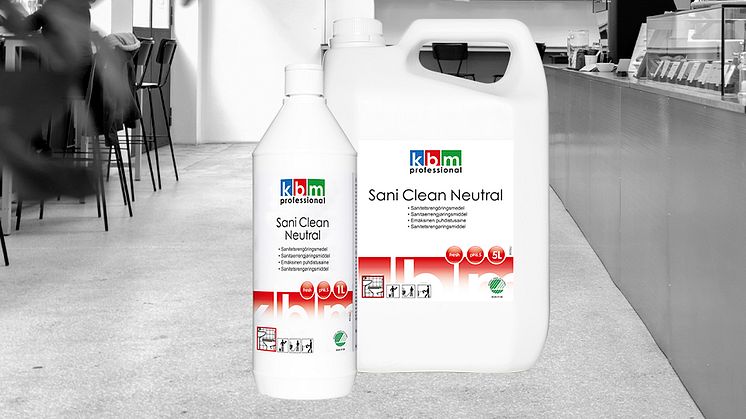 KBM Sani Clean Neutral funkar effektivt på fläckar av vägsalt.
