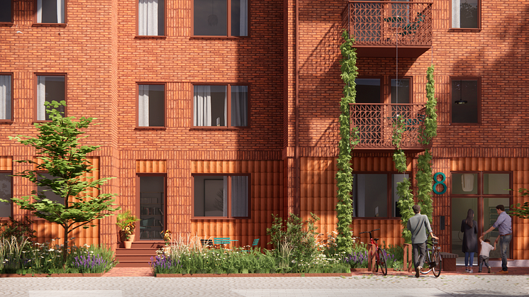 Visionsbild över Riksbyggens femte projekt i Hyllie 