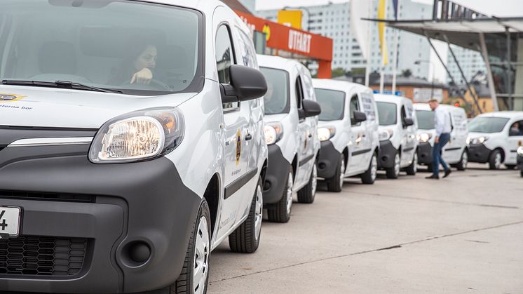 HSB Stockholms nya servicebilar Renault Kangoo har en räckvidd på 26 mil på en laddning. 