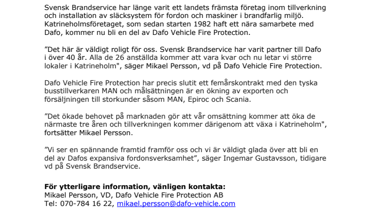 Dafo expanderar i Katrineholm