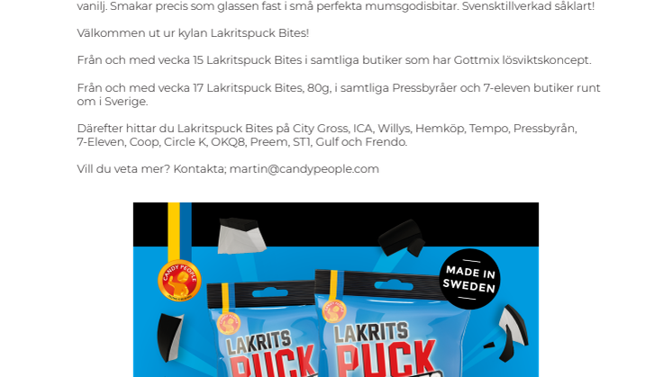 Lakritspuck - Välkommen ut ur kylan!