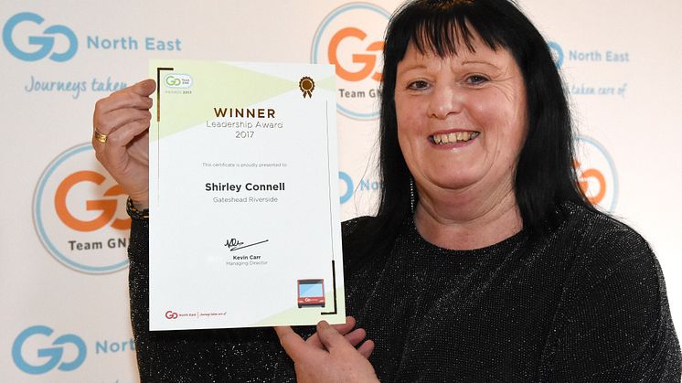 Shirley Connell was awarded the Leadership accolade at the Team GNE Awards