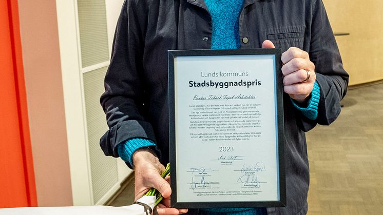 Utdelning stadsbyggnadspriset 2023