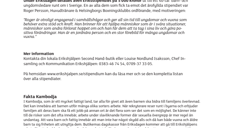 1,8 miljoner kronor för barnen i Kambodja