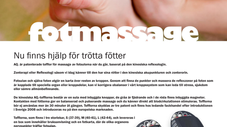 Massage för trötta fötter