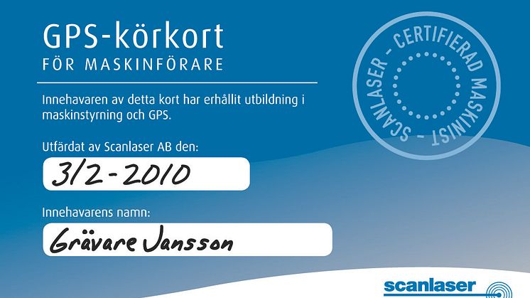 Höstens GPS-utbildningar i väst från Scanlaser