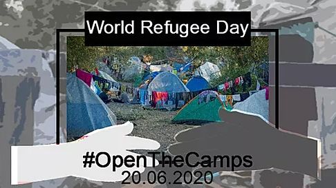 #OpenTheCamps är en europeisk kampanj för att öppna de grekiska flyktinglägren som är hårt överansträngda.