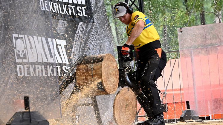 Kultamitali ja Pohjoismaiden ennätys Ferry Svanille, kun Pohjoismaiden TIMBERSPORTS®-urheilijat tekivät kokonaiset 19 uutta ennätystä kolmannessa Nordic Cup 2023 -osakilpailussa.