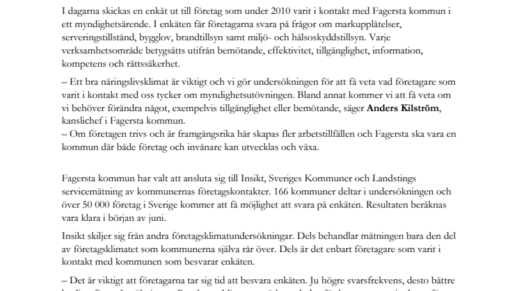 Företag utvärderar kontakten med Fagersta kommun