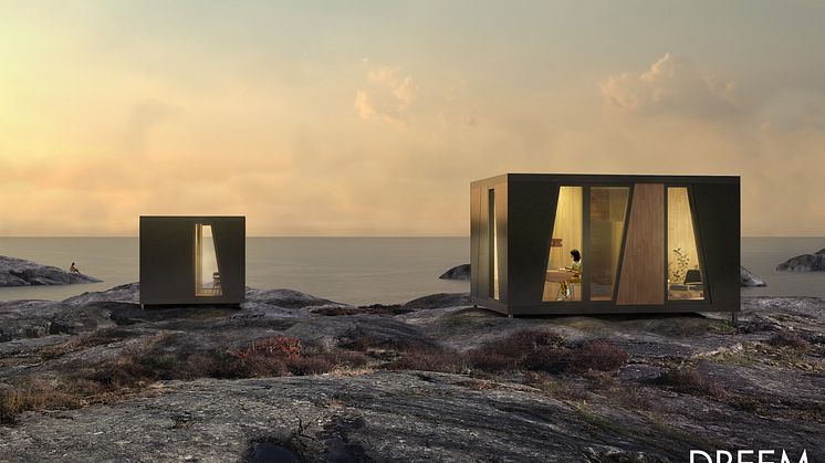 En del av förslaget 'Collective Geometries' innehåller den mindre modulen med bostad.