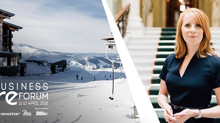 Centerpartiets Annie Lööf invigningstalar under Åre Business Forum