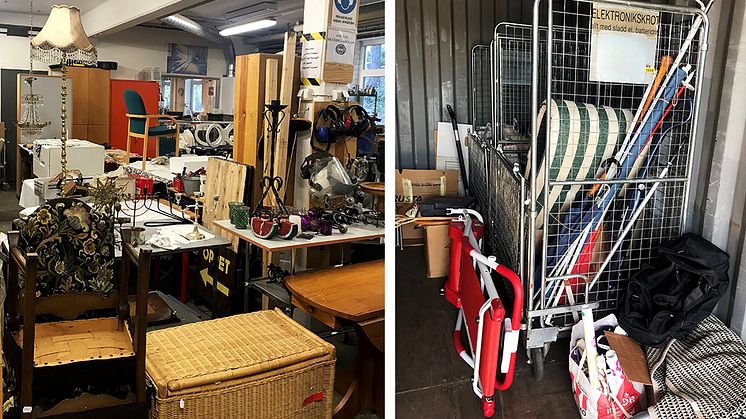 Bilder från Weda Återbruk och återvinningscentralen Returen i Södertälje.