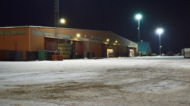 Mastbelysning Piteå Hamn