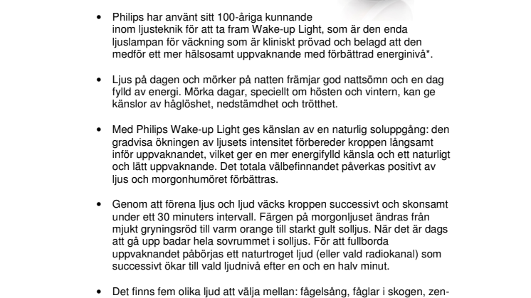 FAKTABLAD Philips Wake-Up Light