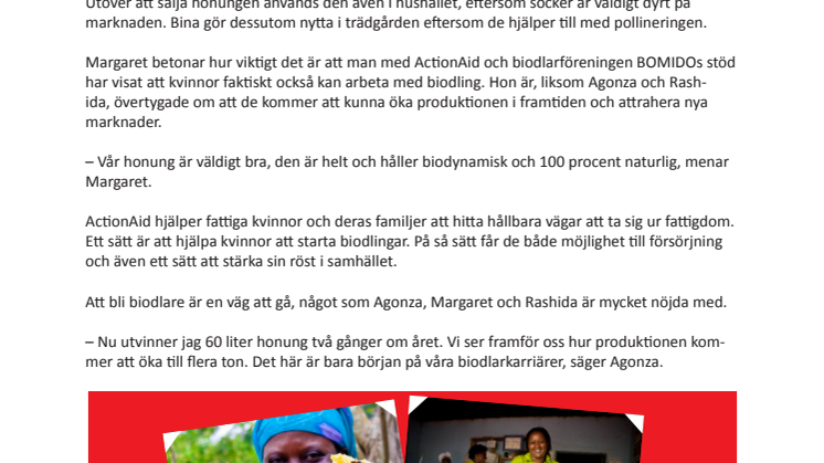 Kvinnor i Uganda framgångsrika biodlare