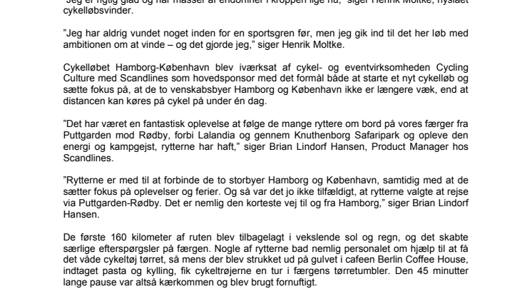 330 kilometer i sadlen fra Hamborg til København med havudsigt og forbi vilde dyr
