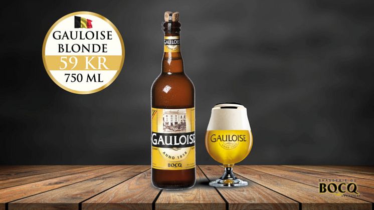 Den 1 september lanseras starkölet Gauloise Blonde från belgiska Brasserie du Bocq på Systembolaget. 