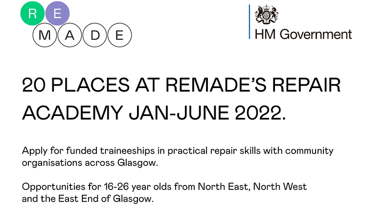 Opportunities for 16-26 year olds across Glasgow on a 6 month funded programme