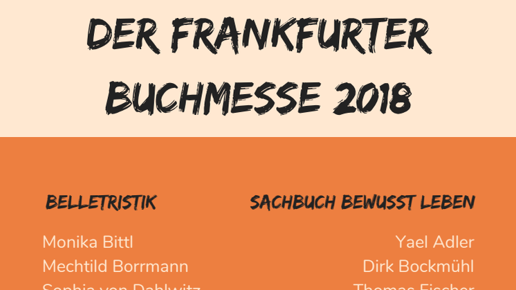 Unsere Autoren auf der Frankfurter Buchmesse 2018