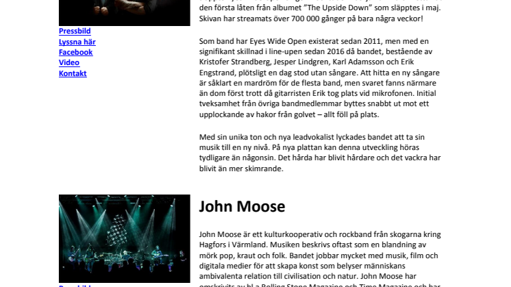 Presentation av artister Nemis Putte i Parken 2019