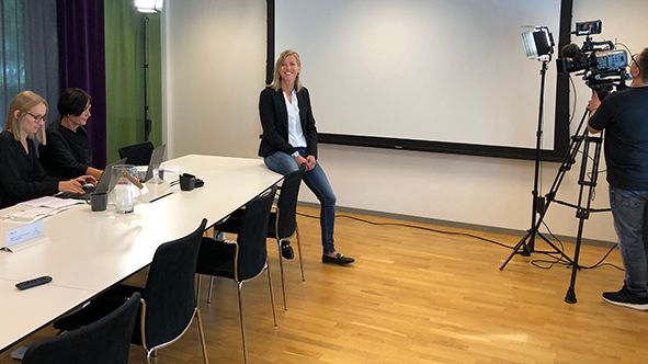 Teamet bakom Kontekdagen övar och finslipar innehållet i höstens löneseminarium.