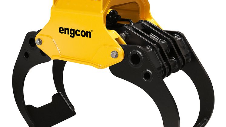 Engcon lancerer ny serie af tømmergrabber til gravemaskiner