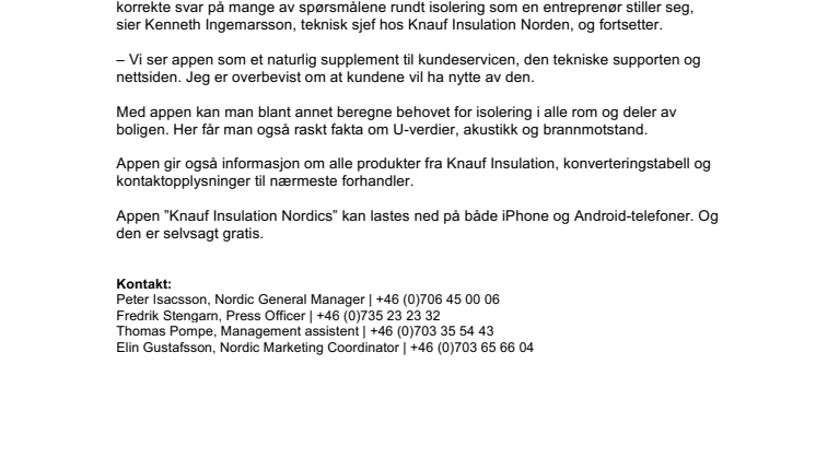 Ny app guider deg till riktig isolering