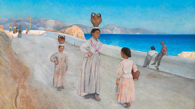 L. A. Ring: "Henad aften ved Terracina." (1894)