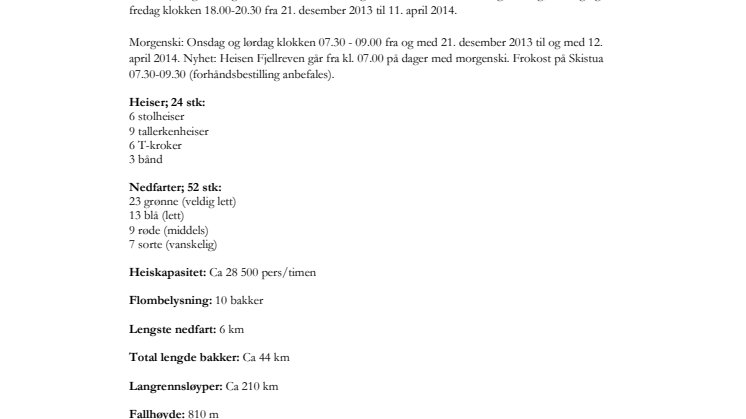Fakta Hemsedal